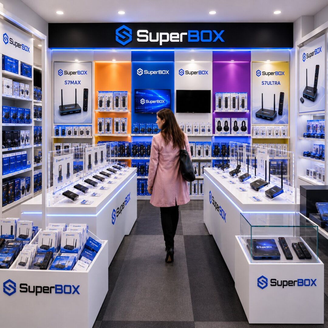 SuperBox S7 Max display for online shoppers