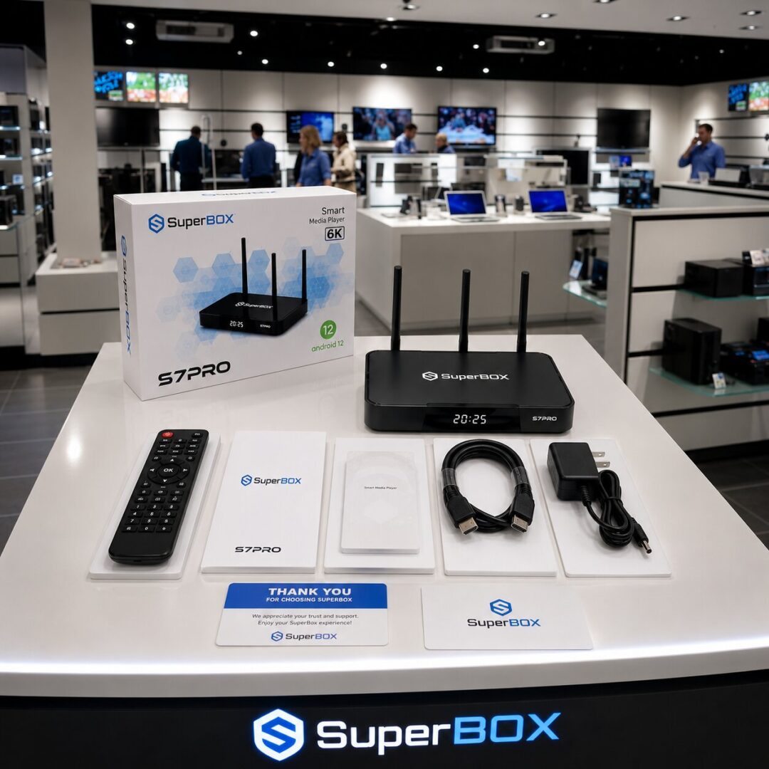 SuperBox S7 Pro streaming device close view