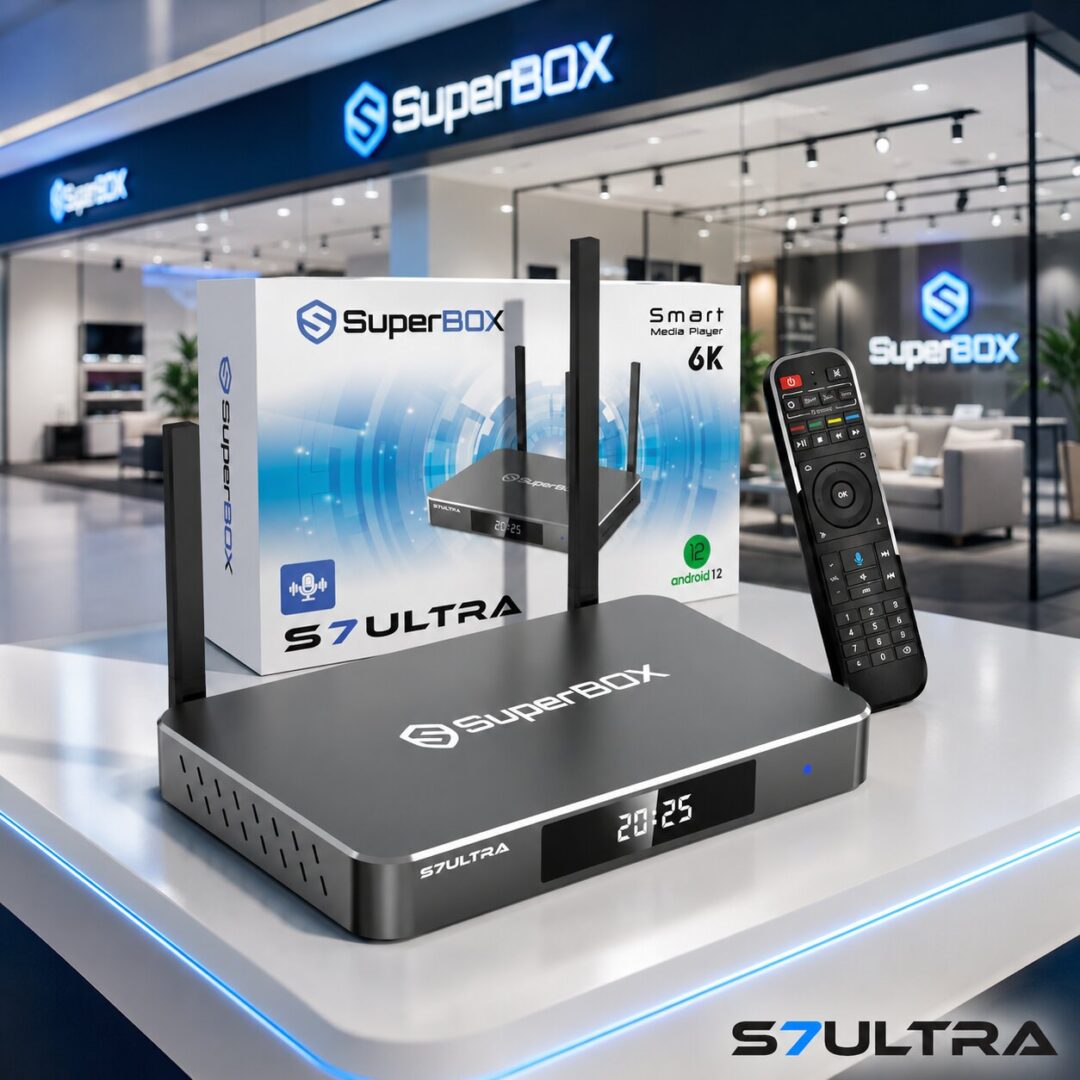 SuperBox S7 Ultra device and packaging showcase