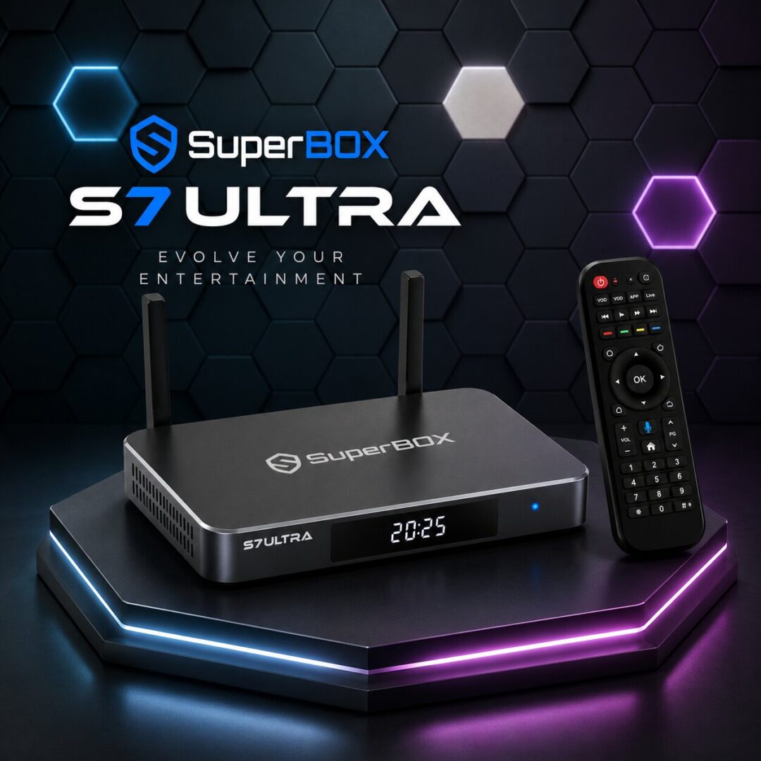 SuperBox S7 Ultra product display with clean background