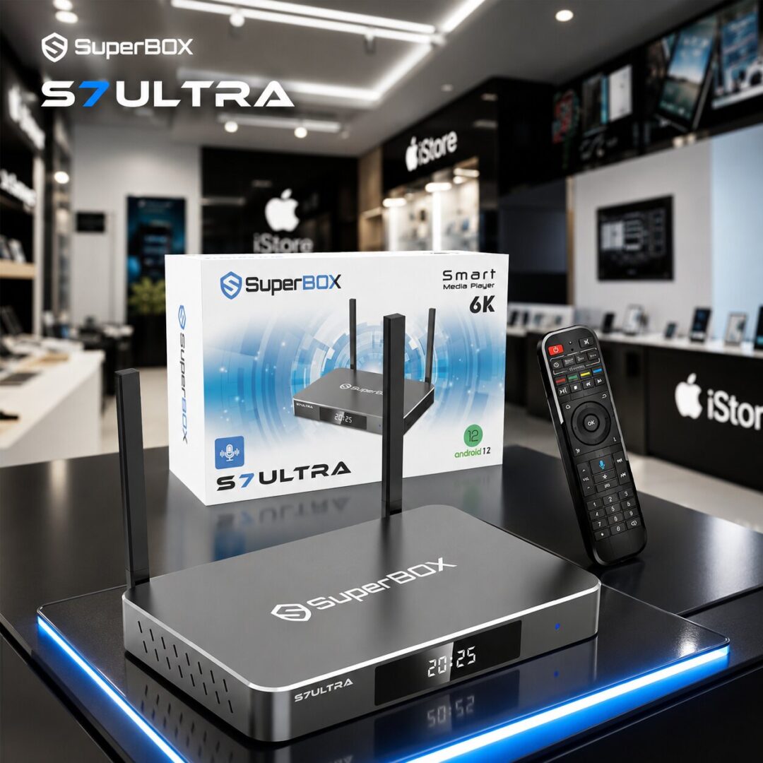 SuperBox S7 Ultra with remote and package
